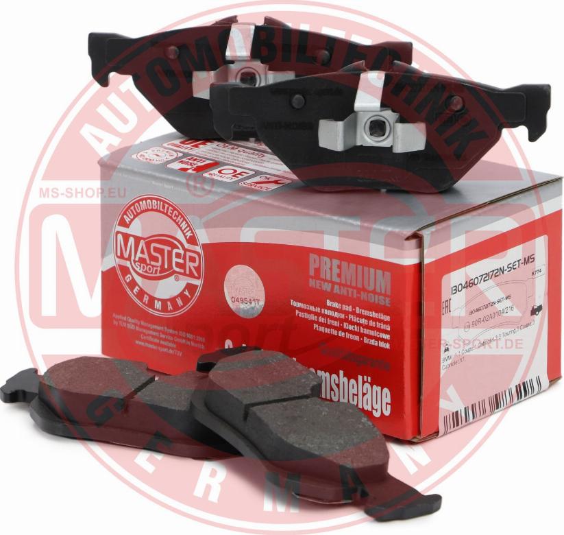 MASTER-SPORT GERMANY 13046072172N-SET-MS - Brake Pad Set, disc brake autospares.lv