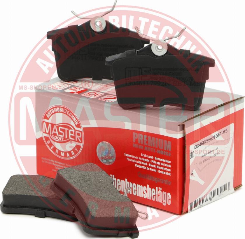 MASTER-SPORT GERMANY 13046117992N-SET-MS - Brake Pad Set, disc brake autospares.lv