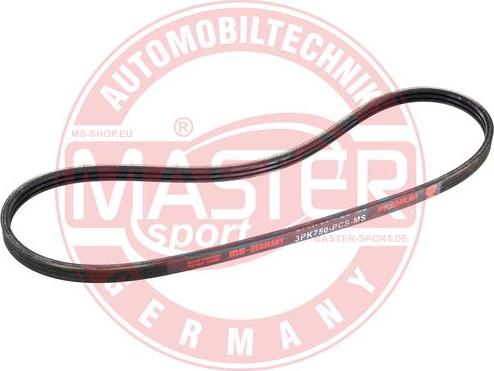 MASTER-SPORT GERMANY 3PK750-PCS-MS - V-Ribbed Belt autospares.lv