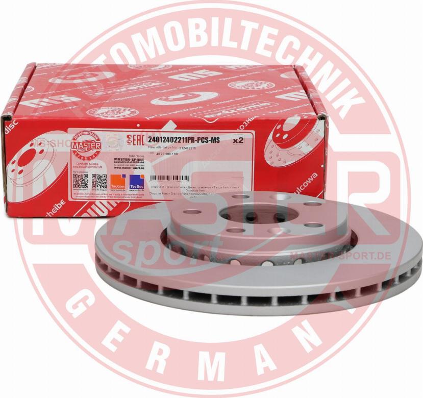 MASTER-SPORT GERMANY 24012402211PR-PCS-MS - Brake Disc autospares.lv