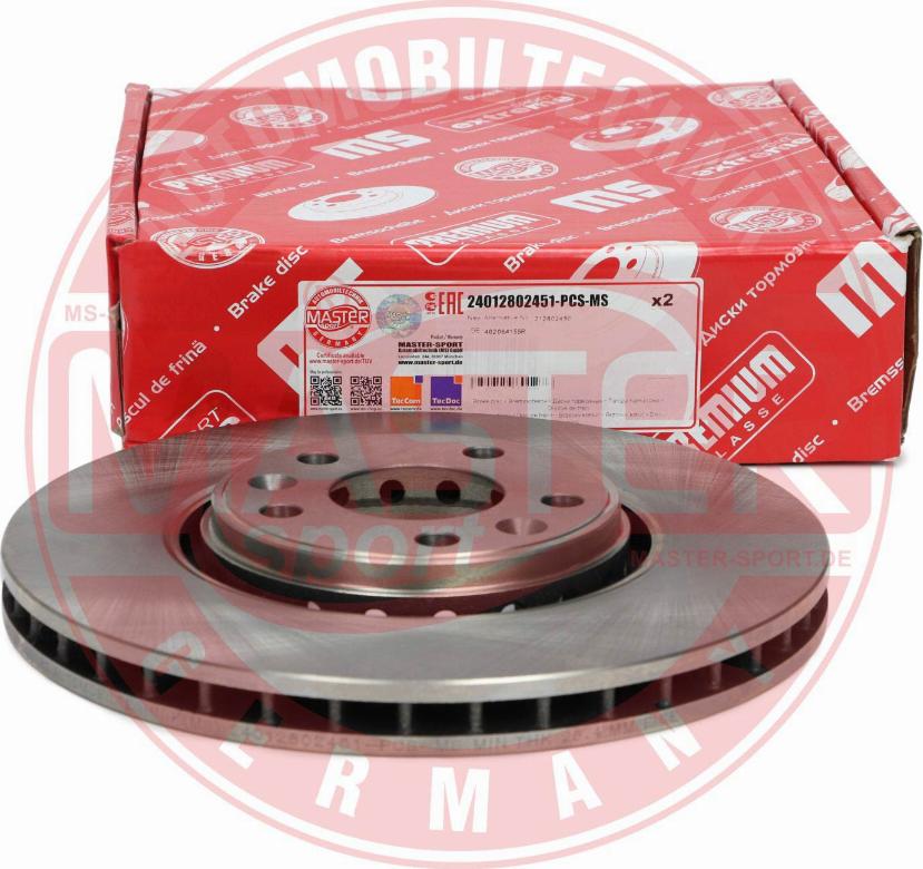 MASTER-SPORT GERMANY 24012802451-PCS-MS - Brake Disc autospares.lv