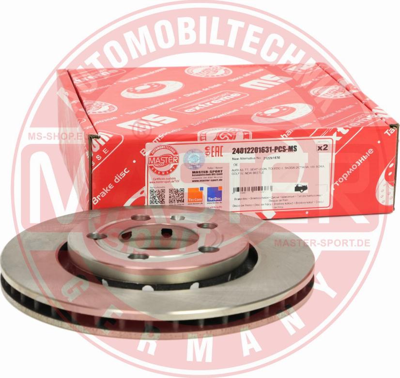 MASTER-SPORT GERMANY 24012201631-PCS-MS - Brake Disc autospares.lv