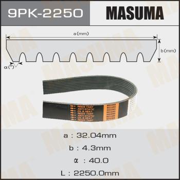 MASUMA 9PK-2250 - V-Ribbed Belt autospares.lv