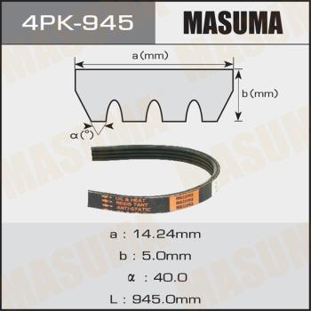 MASUMA 4PK-945 - V-Ribbed Belt autospares.lv