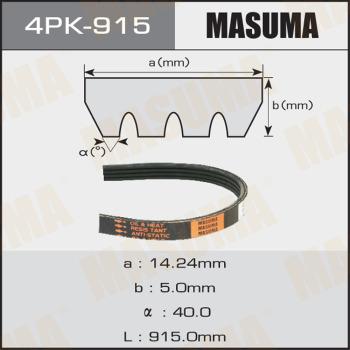 MASUMA 4PK915 - V-Ribbed Belt autospares.lv