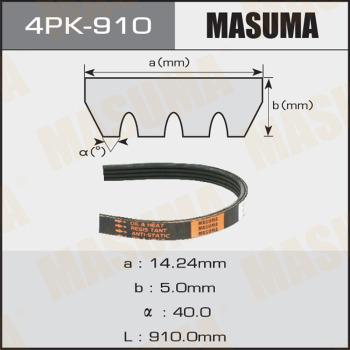 MASUMA 4PK910 - V-Ribbed Belt autospares.lv