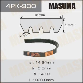 MASUMA 4PK-930 - V-Ribbed Belt autospares.lv