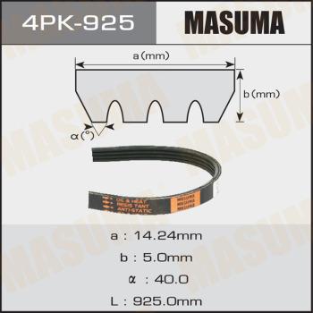 MASUMA 4PK925 - V-Ribbed Belt autospares.lv