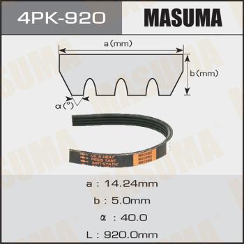 MASUMA 4PK-920 - V-Ribbed Belt autospares.lv