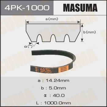 MASUMA 4PK1000 - V-Ribbed Belt autospares.lv