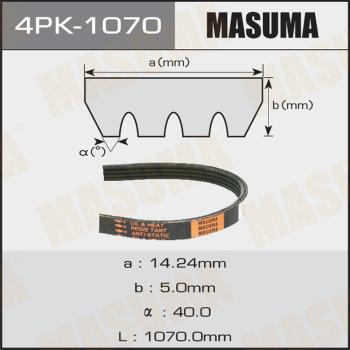 MASUMA 4PK-1070 - V-Ribbed Belt autospares.lv