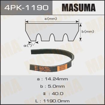 MASUMA 4PK1190 - V-Ribbed Belt autospares.lv
