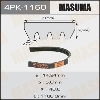 MASUMA 4PK-1160 - V-Ribbed Belt autospares.lv