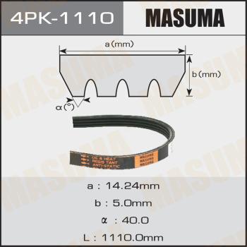 MASUMA 4PK-1110 - V-Ribbed Belt autospares.lv