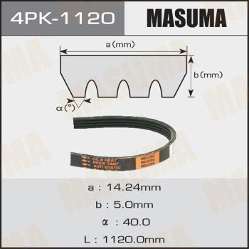 MASUMA 4PK-1120 - V-Ribbed Belt autospares.lv