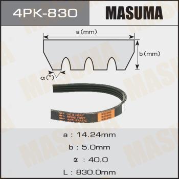 MASUMA 4PK830 - V-Ribbed Belt autospares.lv