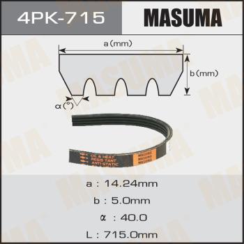 MASUMA 4PK715 - V-Ribbed Belt autospares.lv