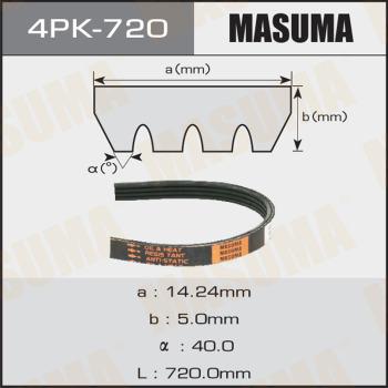 MASUMA 4PK720 - V-Ribbed Belt autospares.lv