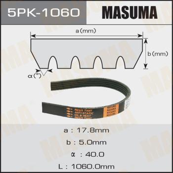 MASUMA 5PK1060 - V-Ribbed Belt autospares.lv