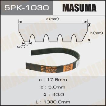 MASUMA 5PK-1030 - V-Ribbed Belt autospares.lv