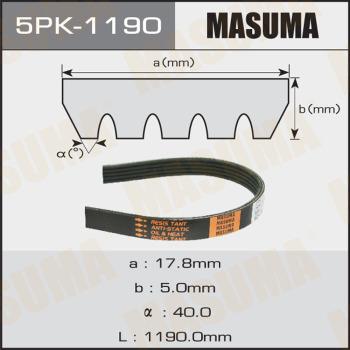 MASUMA 5PK-1190 - V-Ribbed Belt autospares.lv