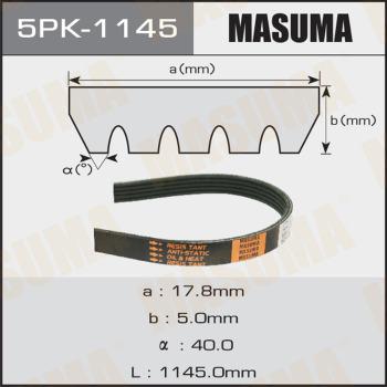 MASUMA 5PK1145 - V-Ribbed Belt autospares.lv