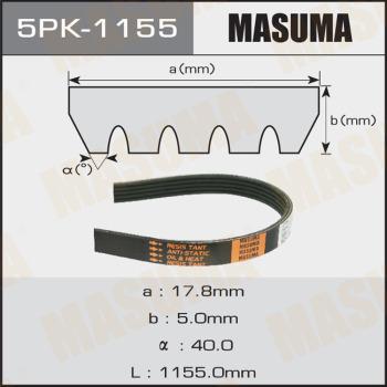 MASUMA 5PK1155 - V-Ribbed Belt autospares.lv