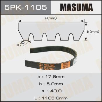 MASUMA 5PK1105 - V-Ribbed Belt autospares.lv