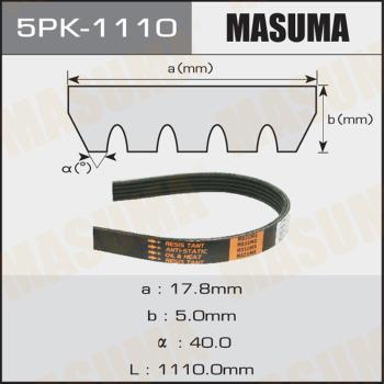 MASUMA 5PK-1110 - V-Ribbed Belt autospares.lv