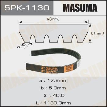 MASUMA 5PK-1130 - V-Ribbed Belt autospares.lv