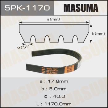 MASUMA 5PK-1170 - V-Ribbed Belt autospares.lv