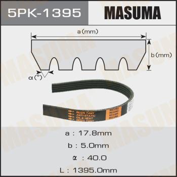 MASUMA 5PK-1395 - V-Ribbed Belt autospares.lv