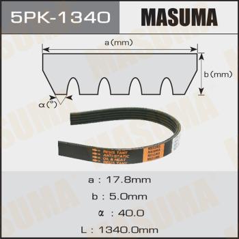 MASUMA 5PK-1340 - V-Ribbed Belt autospares.lv