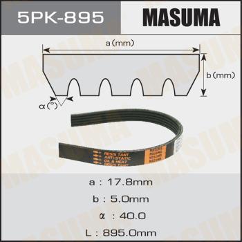 MASUMA 5PK895 - V-Ribbed Belt autospares.lv