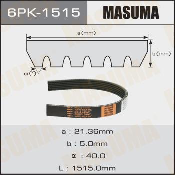 MASUMA 6PK-1515 - V-Ribbed Belt autospares.lv