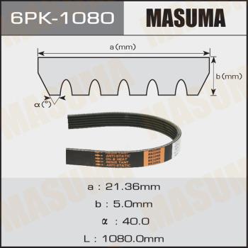 MASUMA 6PK1080 - V-Ribbed Belt autospares.lv