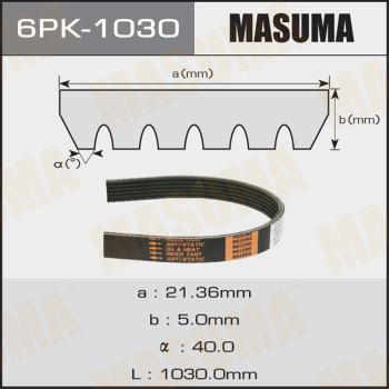 MASUMA 6PK-1030 - V-Ribbed Belt autospares.lv