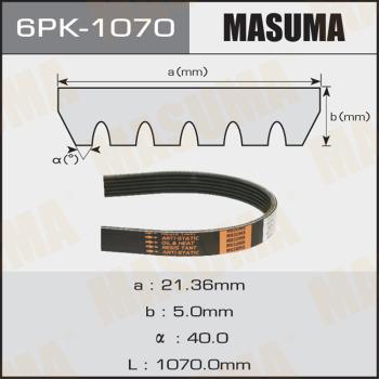 MASUMA 6PK1070 - V-Ribbed Belt autospares.lv