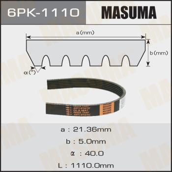 MASUMA 6PK-1110 - V-Ribbed Belt autospares.lv