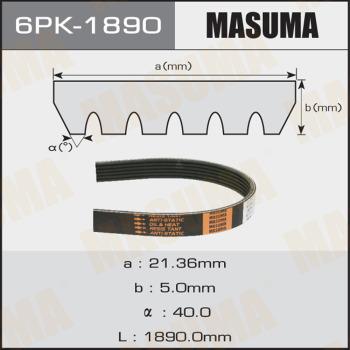 MASUMA 6PK1890 - V-Ribbed Belt autospares.lv