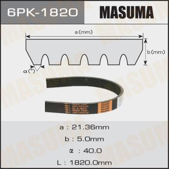 MASUMA 6PK1820 - V-Ribbed Belt autospares.lv