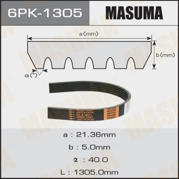 MASUMA 6PK-1305 - V-Ribbed Belt autospares.lv