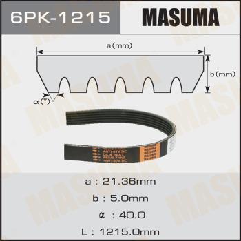 MASUMA 6PK-1215 - V-Ribbed Belt autospares.lv