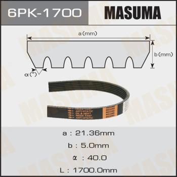 MASUMA 6PK1700 - V-Ribbed Belt autospares.lv