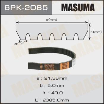 MASUMA 6PK-2085 - V-Ribbed Belt autospares.lv