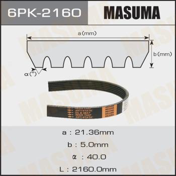 MASUMA 6PK2160 - V-Ribbed Belt autospares.lv