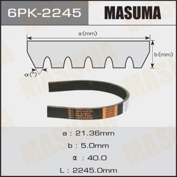 MASUMA 6PK2245 - V-Ribbed Belt autospares.lv