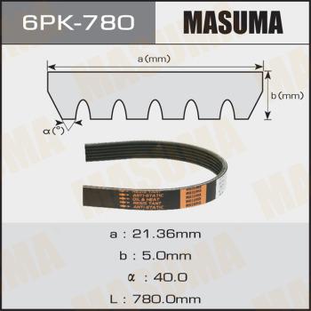 MASUMA 6PK780 - V-Ribbed Belt autospares.lv