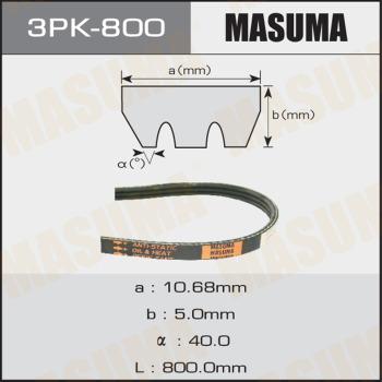 MASUMA 3PK800 - V-Ribbed Belt autospares.lv