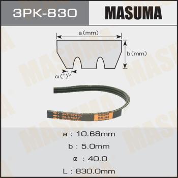 MASUMA 3PK830 - V-Ribbed Belt autospares.lv